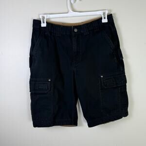Duluth Trading Co Cargo Shorts Men 34 Black Techwear Utility